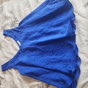 Blue flowy tank top